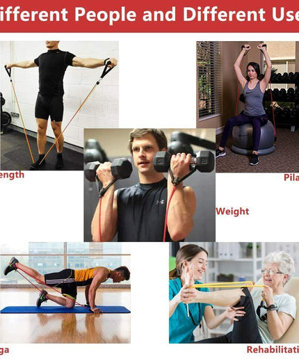 11PCS Set Resistance Bands Workout Exercise Crossfit Fitness Yoga Training Tubes