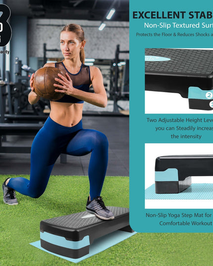 Aerobic Exercise Stepper Durable Non-Slip Mat Adjustable Fitness Yoga Equipment