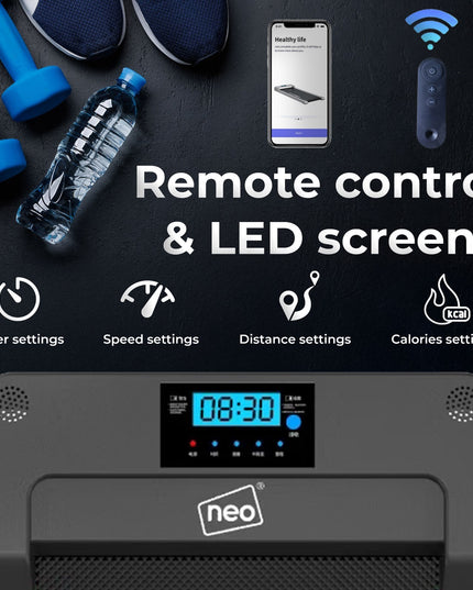 Neo Treadmill Walking Pad under Desk Portable Adjustable Speed Remote LED Screen