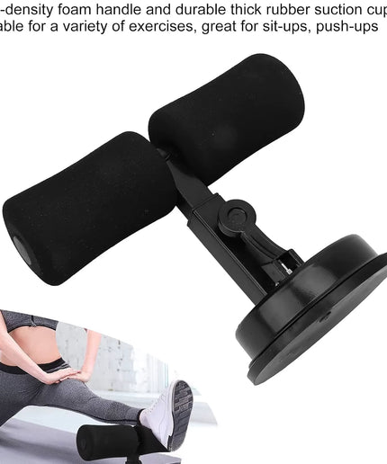 Suction Cup Sit-Up Assist Device, Abdominal Workout Trainer for Home Gym, Portable Abs Exercise Equipment with Non-Slip Base, Pe