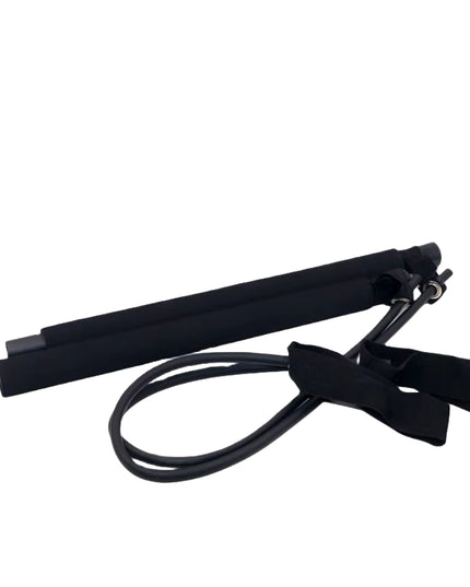 Pilates Stick - Adjustable Fitness Bar for Home Workout, Yoga, Stretching & Toning - Portable Exercise Rod with Elastic Bands