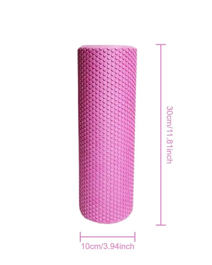 Hexagonal Yoga Roller: round EVA Foam Cylinder for Pilates & Enhanced Home Workouts (Diameter 9.5Cm, Length 29.7Cm)
