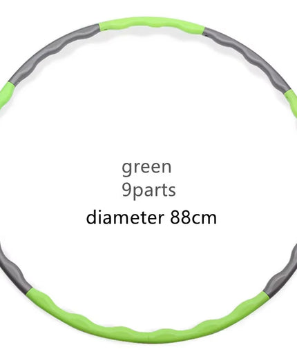 Detachable Pilates Fitness Hoop – Adjustable 7/8/9 Tube Massage Hula Hoop