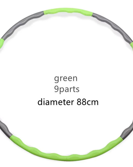 Detachable Pilates Fitness Hoop – Adjustable 7/8/9 Tube Massage Hula Hoop