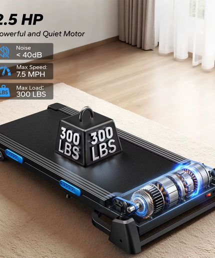 MERACH Foldable Treadmill T12 Incline 0.8-12Km/H Walking Pad save Space LED Display APP Heart Rate Monitoring 16.5" Wider Belt