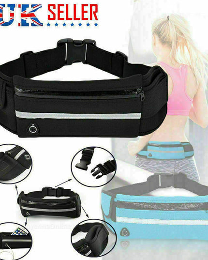 Zipped Sports Running Jogging Waist Travel Bum Bag Phone Keys Mobile Money Belt