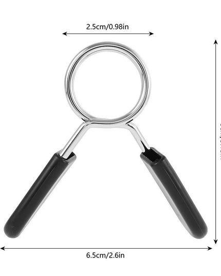 2PCS 25Mm Barbell Bar Clamp Spring Collar Clips Gym Weight Dumbbell Lock Lift