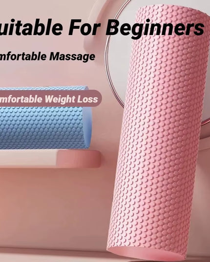 Hexagonal Yoga Roller: round EVA Foam Cylinder for Pilates & Enhanced Home Workouts (Diameter 9.5Cm, Length 29.7Cm)