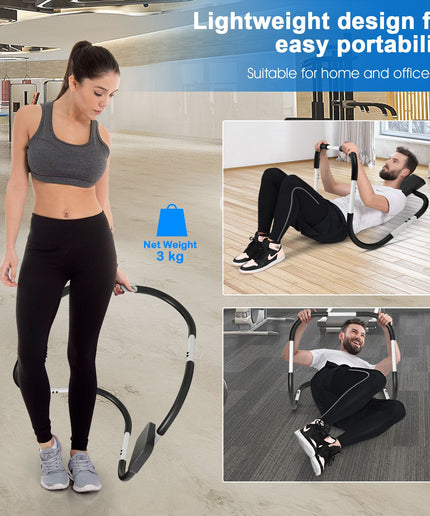 AB Abdominal Cruncher with Padded Headrest and Foam Handle