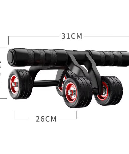 4-Wheel Abdominal Roller Muscle Trainer Home Fitness Ab Rollers Workout