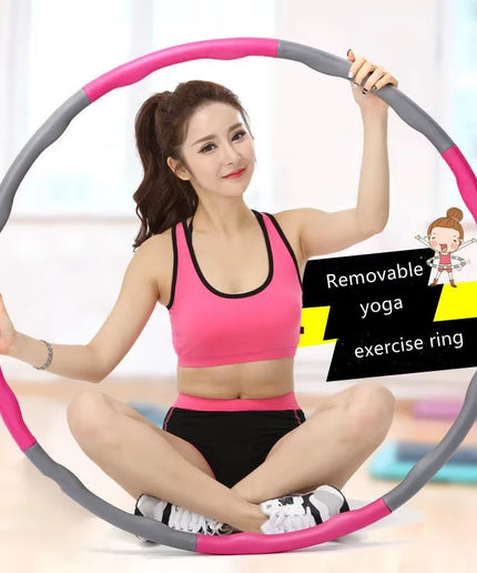 Detachable Pilates Fitness Hoop – Adjustable 7/8/9 Tube Massage Hula Hoop