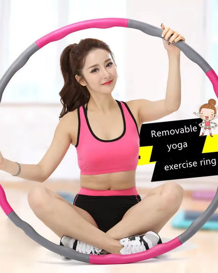 Detachable Pilates Fitness Hoop – Adjustable 7/8/9 Tube Massage Hula Hoop