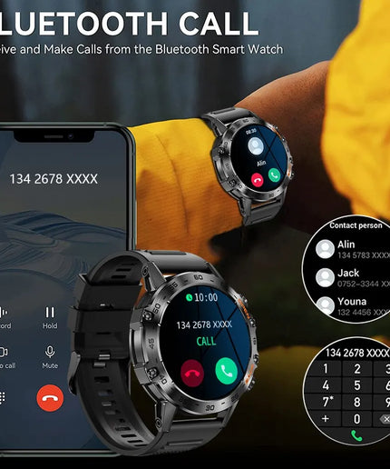 MEVADEN Steel 1.39 Inch Men Luxury Smart Watch Bluetooth Call Sport Fitness Tracker Health Monitor Smartwatch for Male MD52