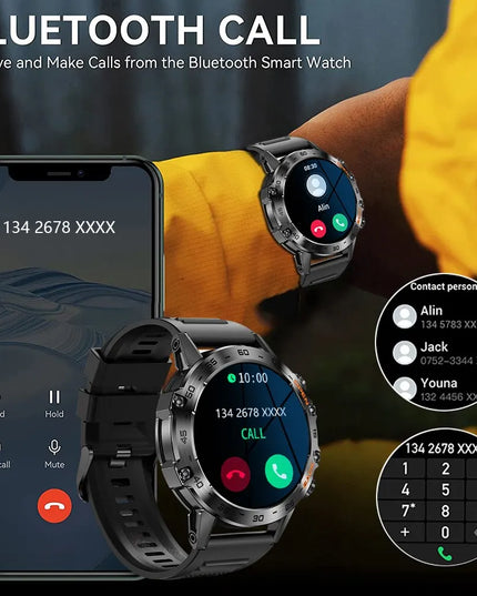 MEVADEN Steel 1.39 Inch Men Luxury Smart Watch Bluetooth Call Sport Fitness Tracker Health Monitor Smartwatch for Male MD52