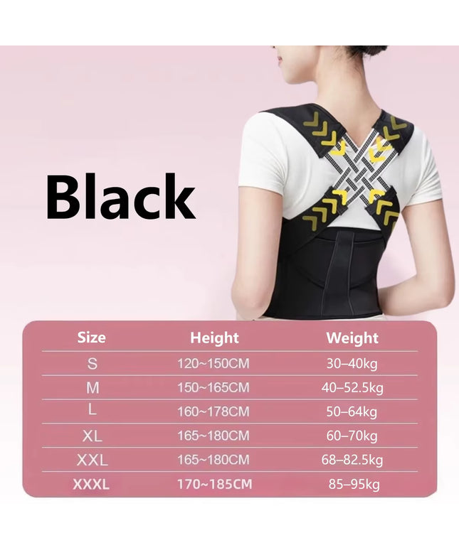 Posture Corrector | Adjustable Back Support Belt for Abdominal Waist Correction, Spine Alignment Waist Trainer Unisex