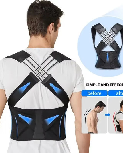 Posture Corrector | Adjustable Back Support Belt for Abdominal Waist Correction, Spine Alignment Waist Trainer Unisex