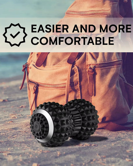 Electric Vibrating Peanut Massage Ball – 4-Speed Deep Tissue Muscle Relaxation Roller, USB Rechargeable Myofascial Trigger Point Massager