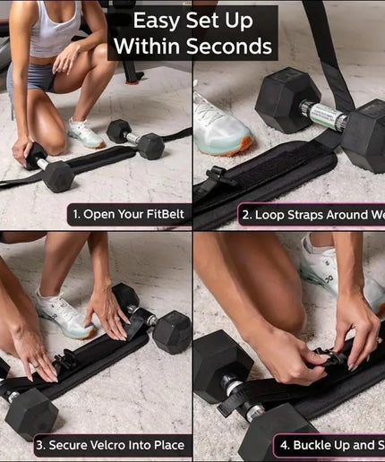 Adjustable Weighted Waist Belt for Squats, Hip Training & Home Workouts