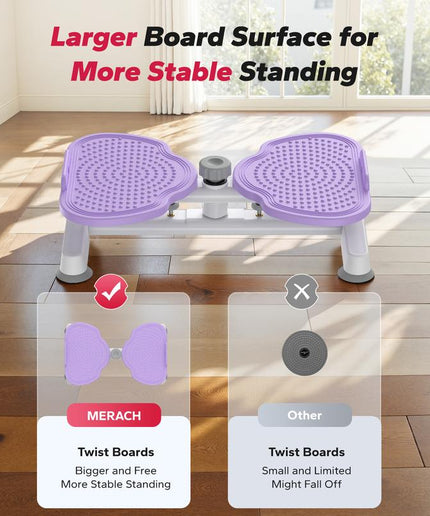 🌟 MERACH Waist Twister Machine – Twist Board Ab Trainer with Resistance Bands for Women | Home Gym Core & Cardio Workout (USA Shipping Only)