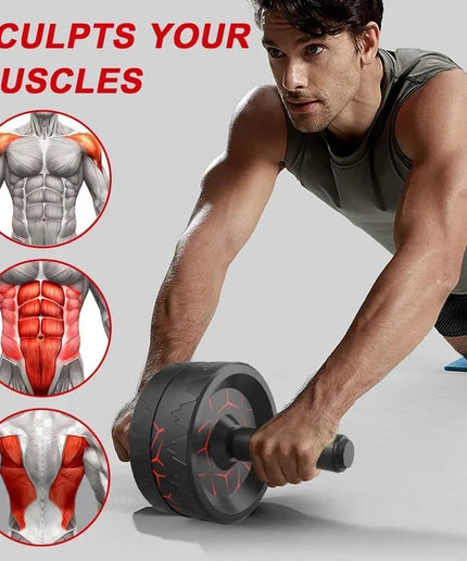 Ab Roller Wheel, Abs Workout Equipment for Abdominal & Core Strength Training, Home Gym Exercise Wheels for Men Women