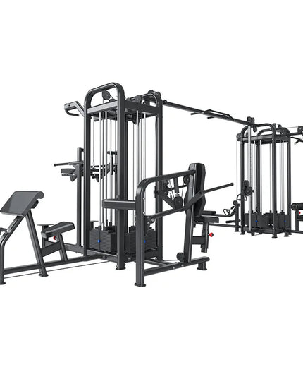 Eight Person Station Commercial Home Fitness Training Equipment Multi Functional Eight Person Station Gym Training Equipment