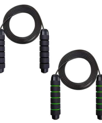 Adjustable Speed Jump Rope with Ball Bearings, PVC-Coated Steel Cable and Foam Handles