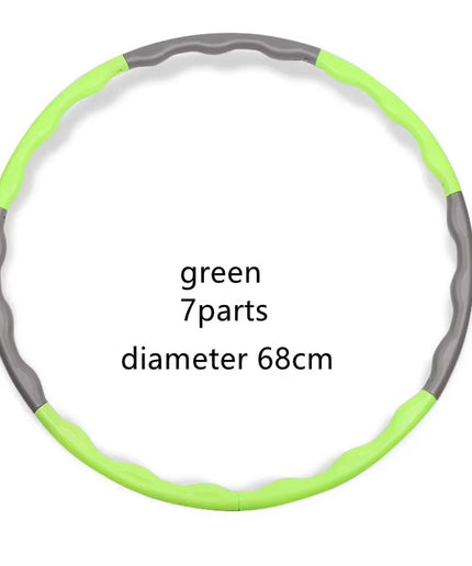 Detachable Pilates Fitness Hoop – Adjustable 7/8/9 Tube Massage Hula Hoop