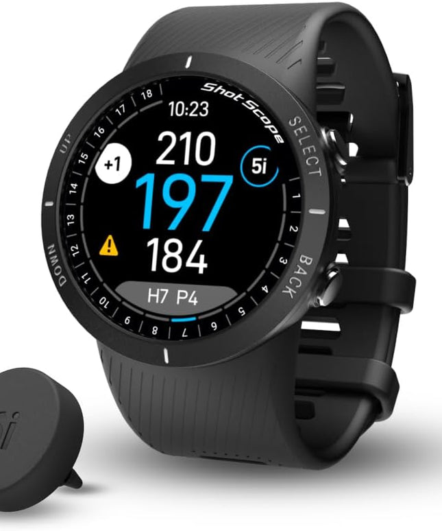 Shot Scope V5 GPS Golf Watch – Automatic Shot Tracking, Full Hole Maps, Strokes Gained Stats, No Subscription Fees