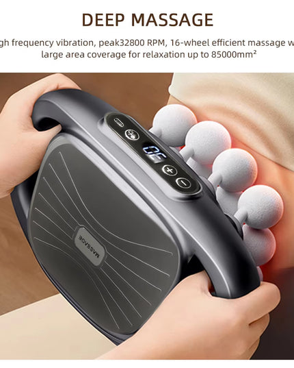 Massager Gun Set Deep Tissue Body Fitness Muscle Electric Relax Massager for Back Shoulders Legs Foot 16 Heads