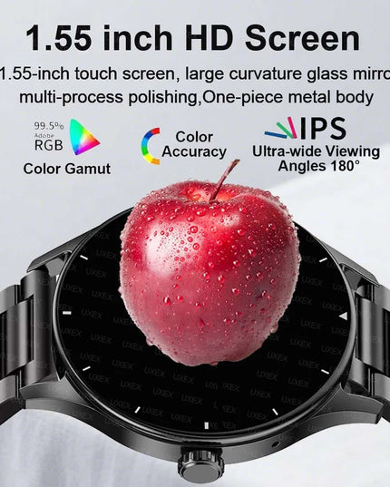 1.55" HD Bluetooth Calling Smartwatch for Men & Women – Health Tracker & App Control