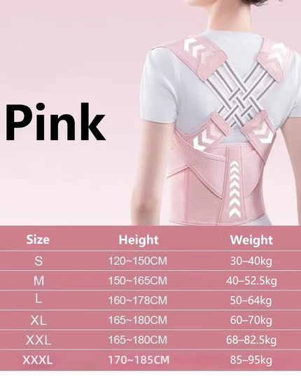 Posture Corrector | Adjustable Back Support Belt for Abdominal Waist Correction, Spine Alignment Waist Trainer Unisex