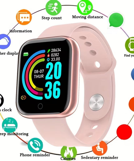 Smartwatch Men Women Wristwatches Smart Watch Message Fitness Monitor Bracelet Birthday Gift Electronic Clock for Android IOS