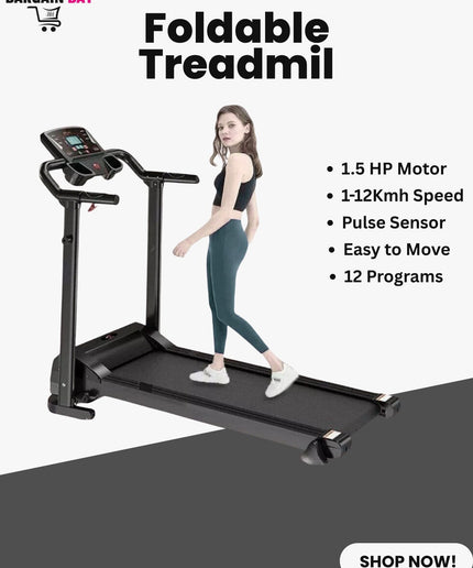 Running Treadmill Electric Folding Machine 9% Incline Machine Home Gym Walking