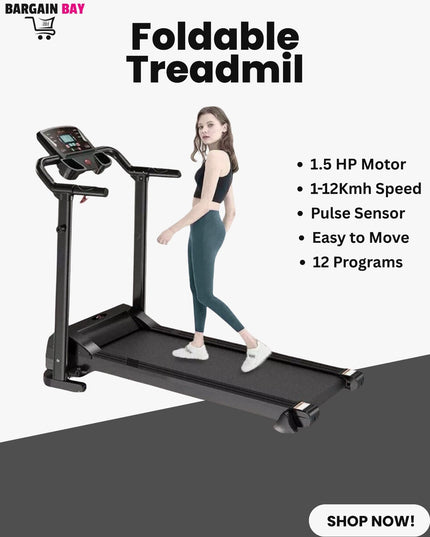 Running Treadmill Electric Folding Machine 9% Incline Machine Home Gym Walking