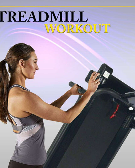 Running Treadmill Foldable Home Walking Electric Machine 9% Incline Gym Office