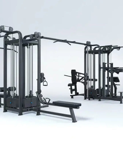 Eight Person Station Commercial Home Fitness Training Equipment Multi Functional Eight Person Station Gym Training Equipment