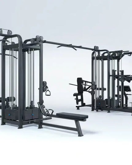 Eight Person Station Commercial Home Fitness Training Equipment Multi Functional Eight Person Station Gym Training Equipment