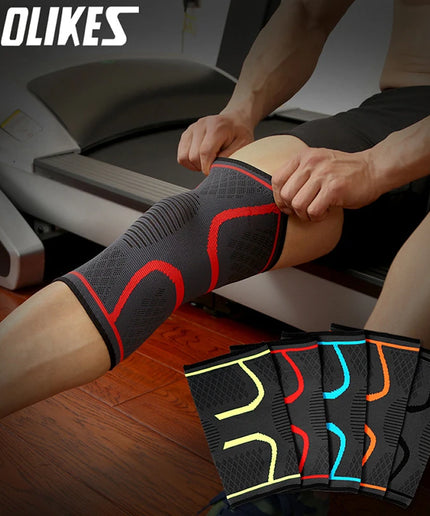 Compression Knee Support Sleeve – Elastic Sports Brace for Running & Cycling