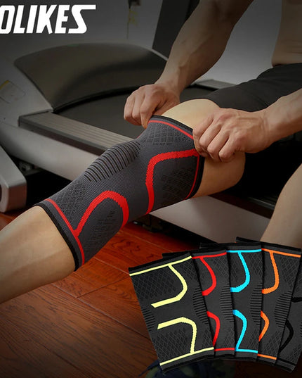 Compression Knee Support Sleeve – Elastic Sports Brace for Running & Cycling