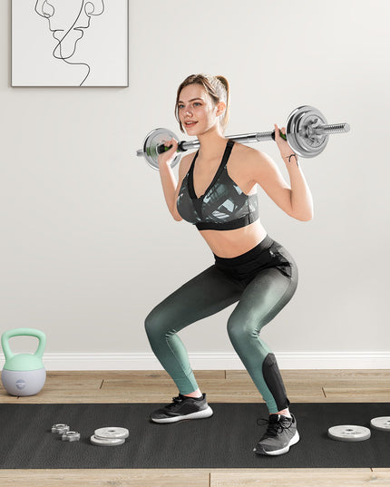 20Kg Adjustable Weights Dumbbells Set, 2-In-1 Dumbbells and Barbell