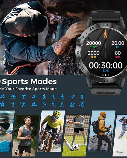 MEVADEN Steel 1.39 Inch Men Luxury Smart Watch Bluetooth Call Sport Fitness Tracker Health Monitor Smartwatch for Male MD52