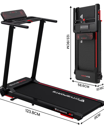 CITYSPORTS PRO Electric Folding Treadmill with Incline - 12 Km/H Max Speed, Smart App Control, LED Display