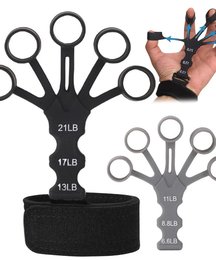 Silicone Finger Exerciser – Hand Grip Strengthener with 6 Resistance Levels