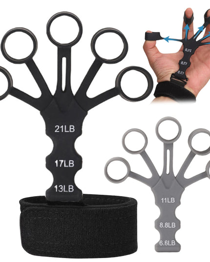 Silicone Finger Exerciser – Hand Grip Strengthener with 6 Resistance Levels