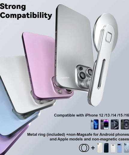 Slim Magnetic Laptop & Monitor Phone Holder – Foldable Side Mount