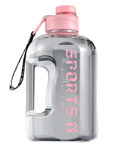 1.7L/2.7L Large-Capacity Sports Water Bottle with Straw & Carry Strap