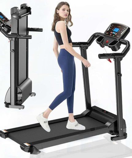 Running Treadmill Foldable Home Walking Electric Machine 9% Incline Gym Office