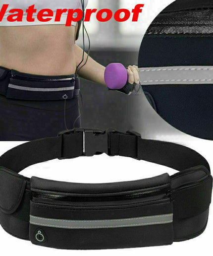 Zipped Sports Running Jogging Waist Travel Bum Bag Phone Keys Mobile Money Belt