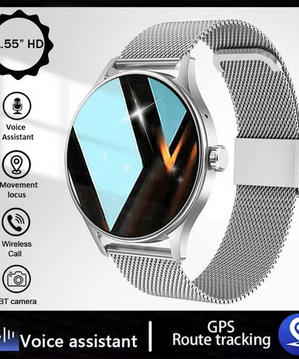 1.55" HD Bluetooth Calling Smartwatch for Men & Women – Health Tracker & App Control