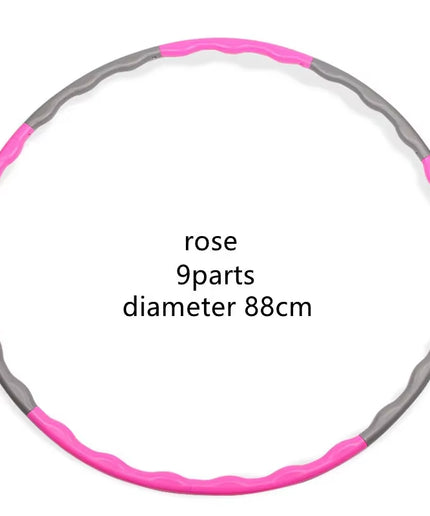 Detachable Pilates Fitness Hoop – Adjustable 7/8/9 Tube Massage Hula Hoop